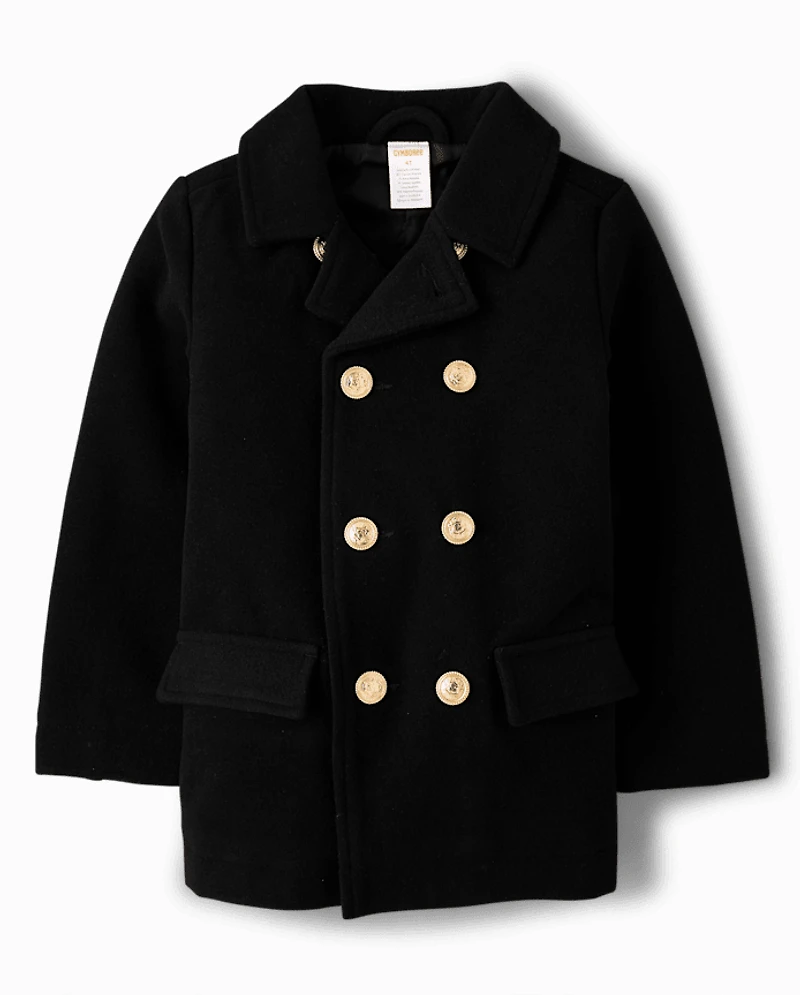 Boys Peacoat - Royal Christmas