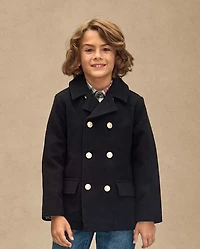 Boys Peacoat - Royal Christmas