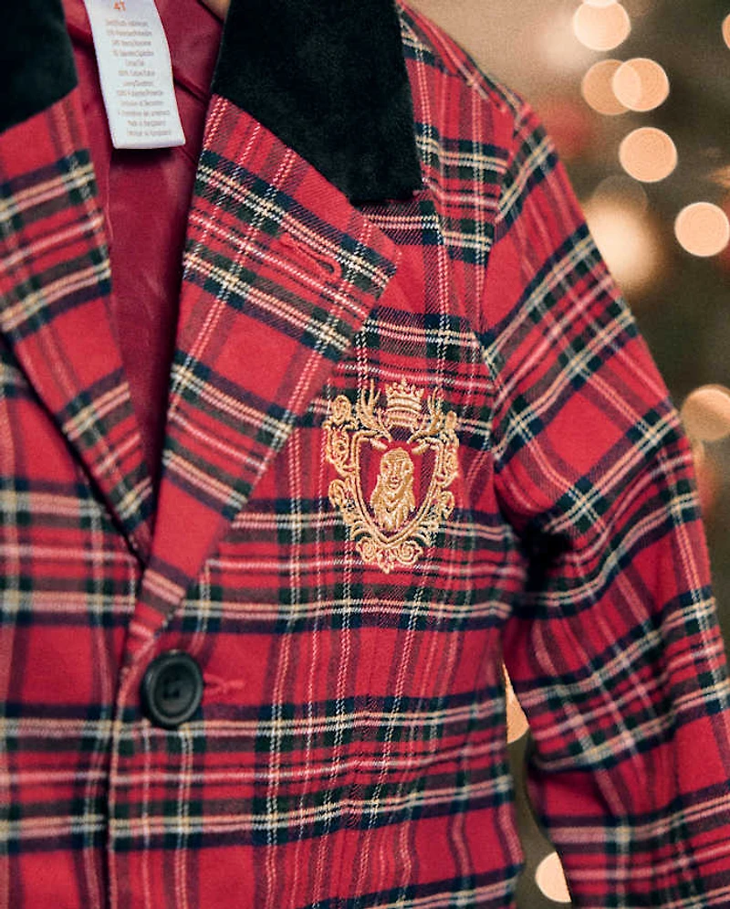 Boys Plaid Blazer - Royal Christmas