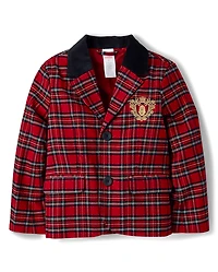 Boys Plaid Blazer - Royal Christmas
