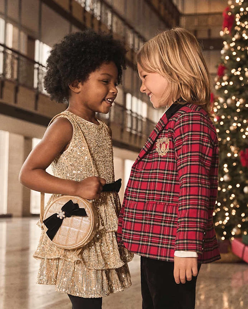 Boys Plaid Blazer - Royal Christmas