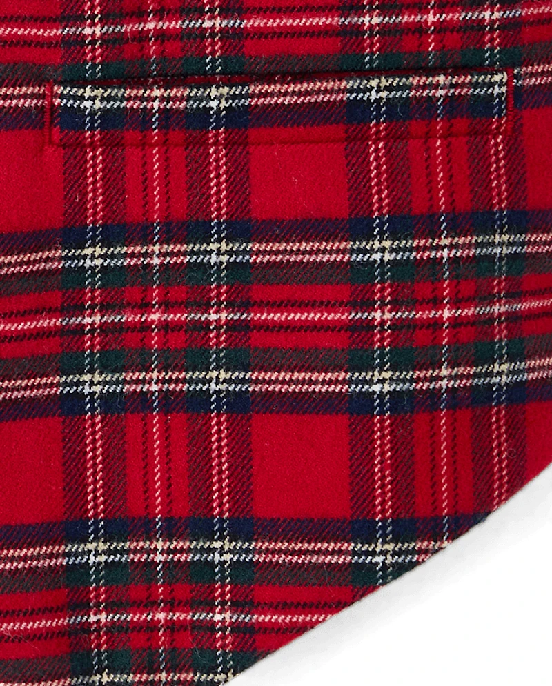 Boys Plaid Vest - Royal Christmas