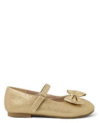 Girls Shimmer Bow Ballet Flats - Royal Christmas