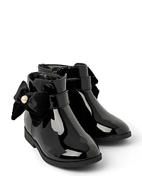 Girls Bow Booties - Petit Paris