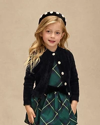 Girls Heart Charm Headband - Royal Christmas