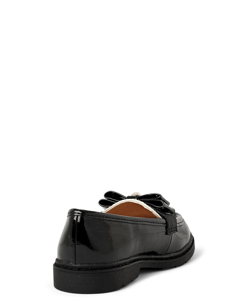 Girls Bow Loafers - Petit Paris