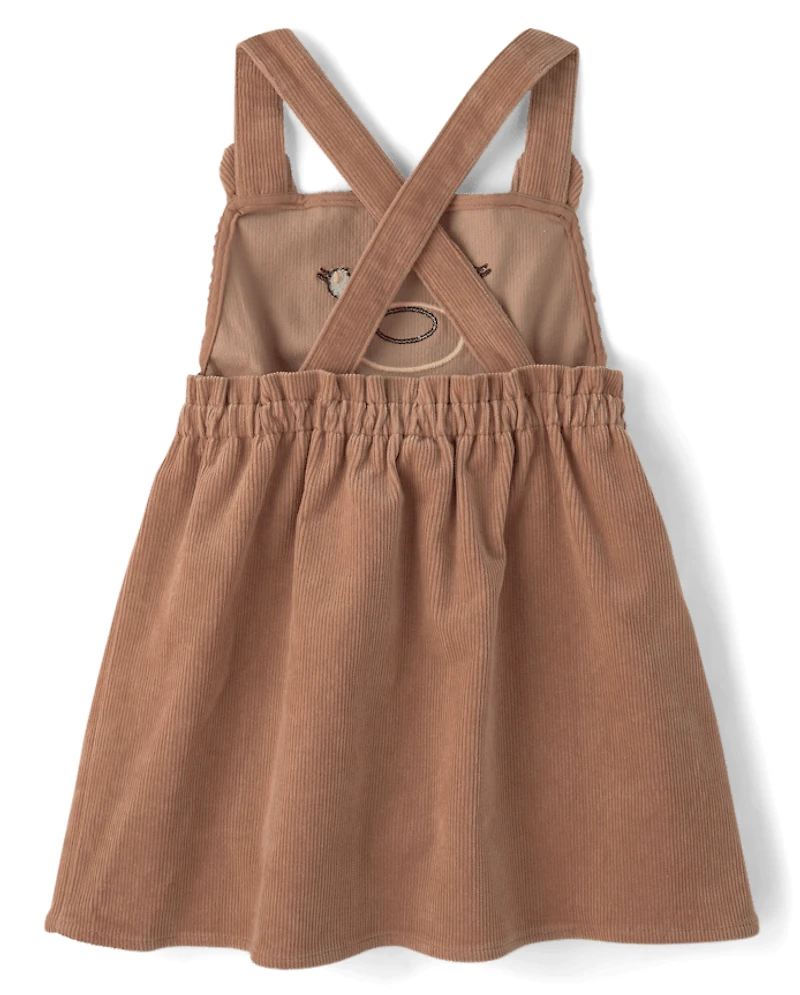 Pull en velours côtelé à appliqué ours pour fille - Premier gel