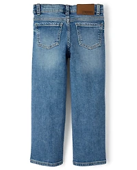 Girls Rhinestone Wide Leg Jeans - On Pointe