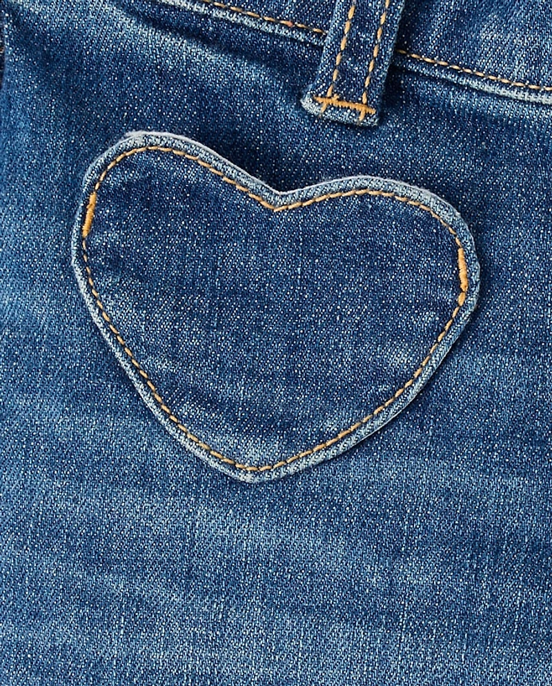 Jean large à nœud papillon pour fille - Petit Paris