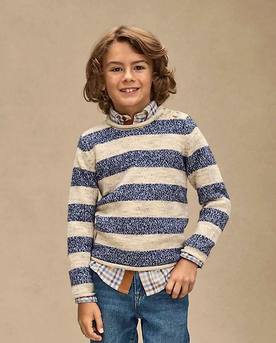 Kids Heathered Striped Sweater - First Frost