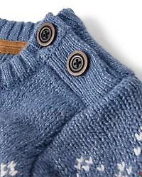 Pull en maille torsadée Fair Isle pour garçon - Premier gel
