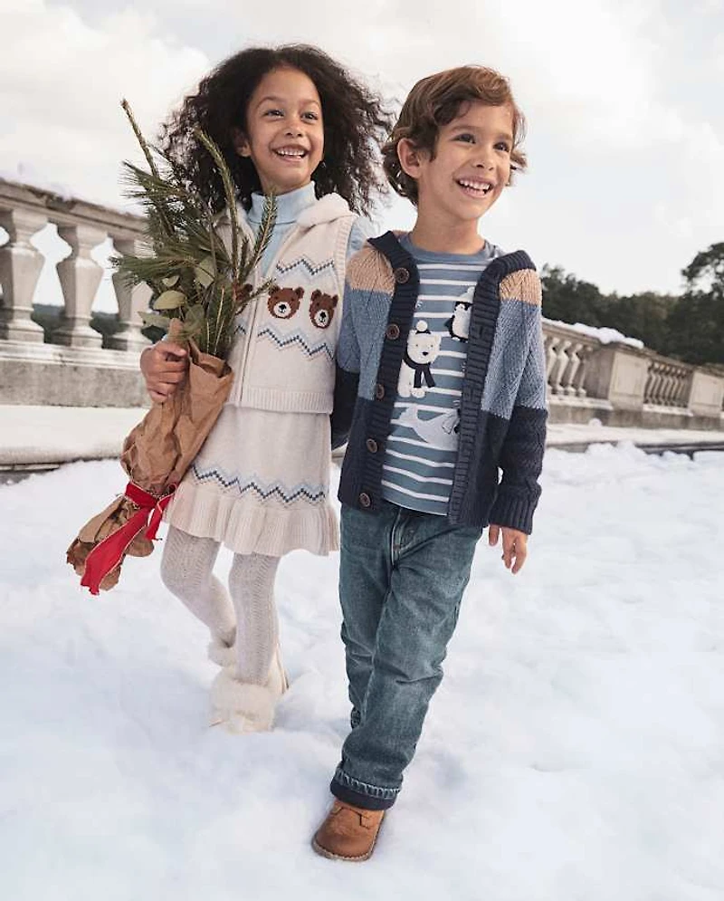 Girls Fairisle Peplum Sweater Skirt - First Frost
