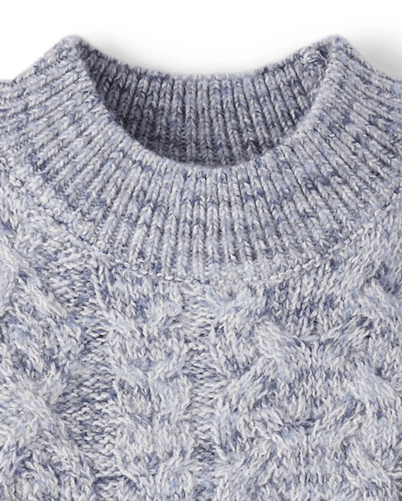 Girls Stitched Mock Neck Sweater - First Frost