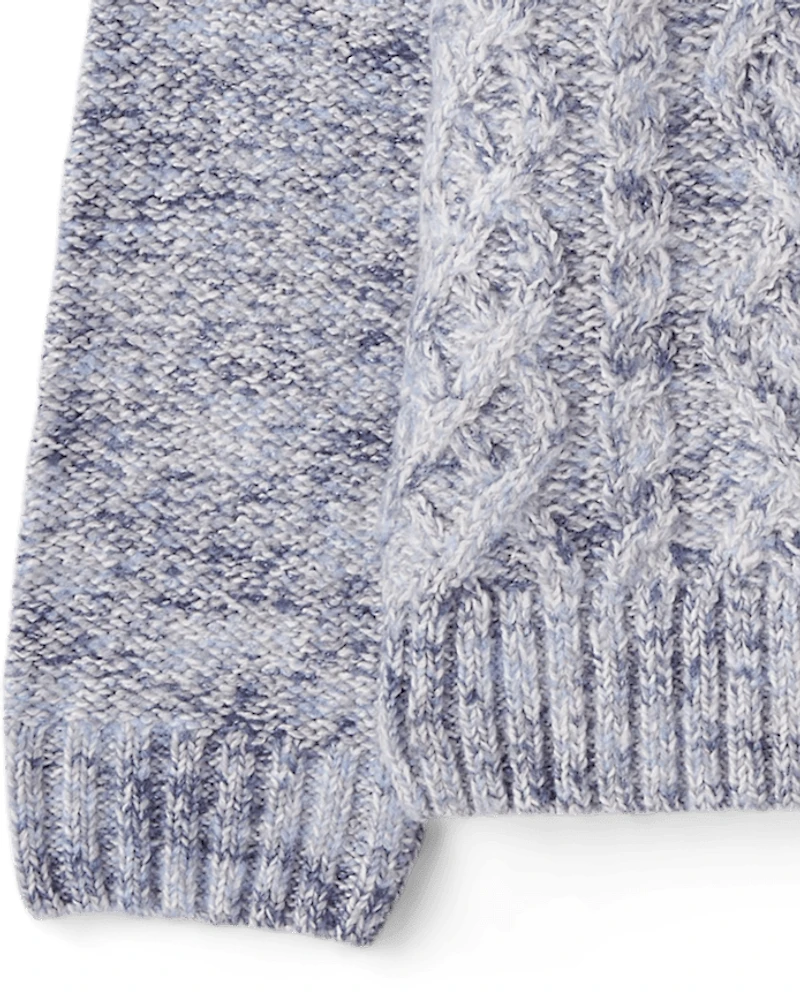 Girls Stitched Mock Neck Sweater - First Frost