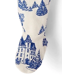Baby Winter Toile Snug Fit Thermal Footed One Piece Pajamas