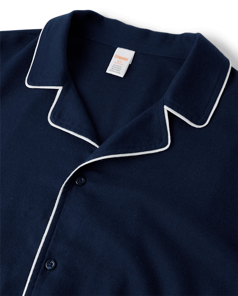 Pyjamas en flanelle contrastée assortis pour hommes