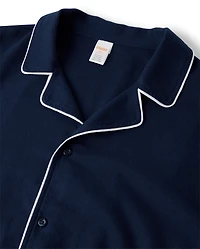 Pyjamas en flanelle contrastée assortis pour hommes
