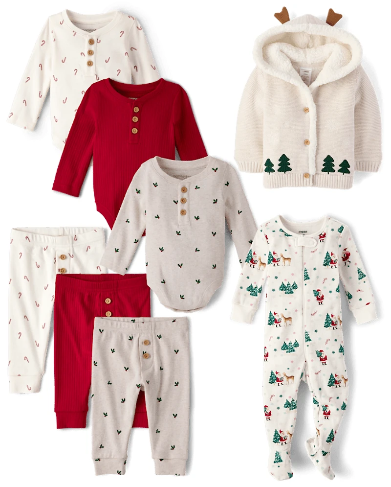 Baby Holiday Henley Bodysuit 3-Pack - Homegrown by Gymboree