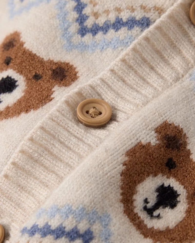 Baby Bear Fairisle Sweater 2-Piece Outfit Set