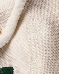Gilet bébé en crochet à motif flocon de neige doublé sherpa - Homegrown by Gymboree