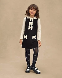 Girls Bow Ponte Shift Dress - Petit Paris