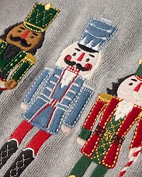 Boys Embroidered Nutcracker Sweater