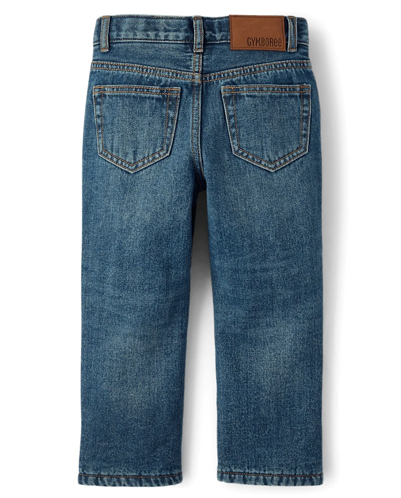 Boys Microfleece Lined Relaxed Jeans - Little Essentials