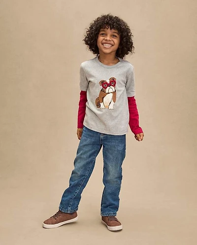 Boys Microfleece Lined Relaxed Jeans - Little Essentials