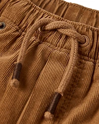Boys Microfleece Lined Corduroy Pull On Pants - Little Essentials