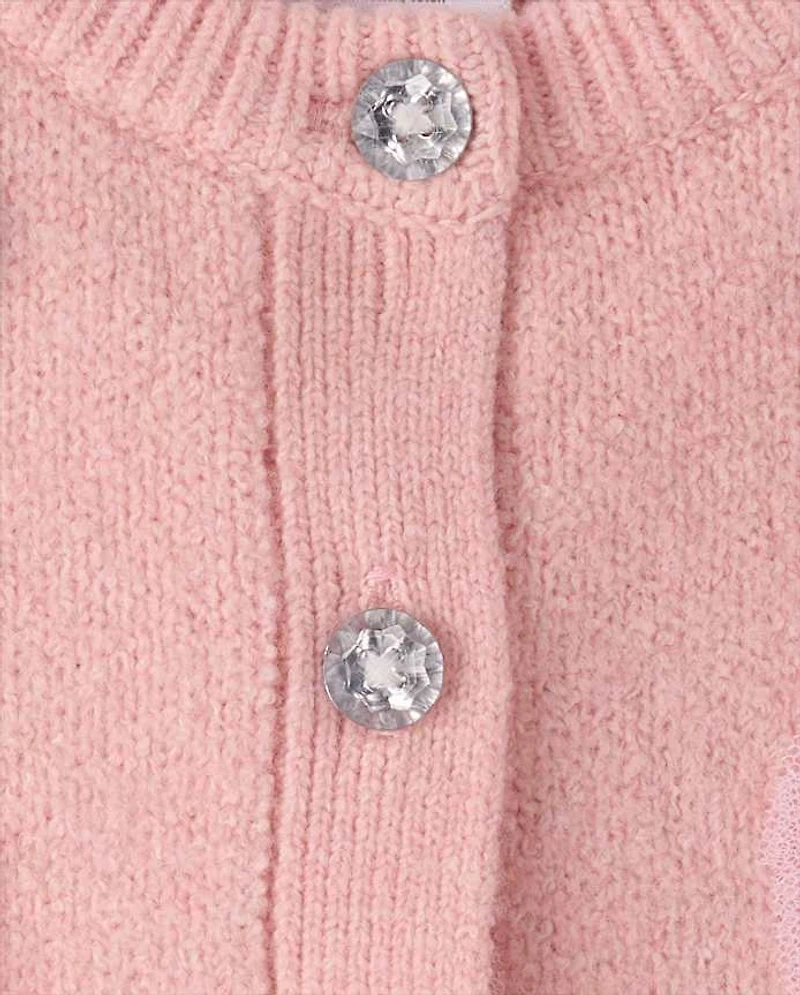 Girls Tulle Button Candy Cardigan - New York City Ballet by GYMBOREE