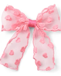 Girls Heart Bow Hair Clip 3-Pack - Mon Cheri