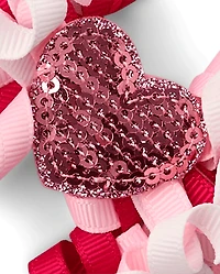 Girls Heart Bow Hair Clip 3-Pack - Mon Cheri
