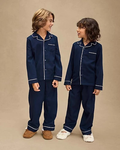 Kids Matching Family Contrast Flannel Pajamas