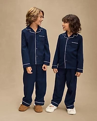 Kids Matching Family Contrast Flannel Pajamas