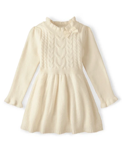Girls Cable Knit Mock Neck Sweater Dress - Royal Christmas