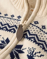 Pull zippé garçon à motif renne Fair Isle - Premières gelées