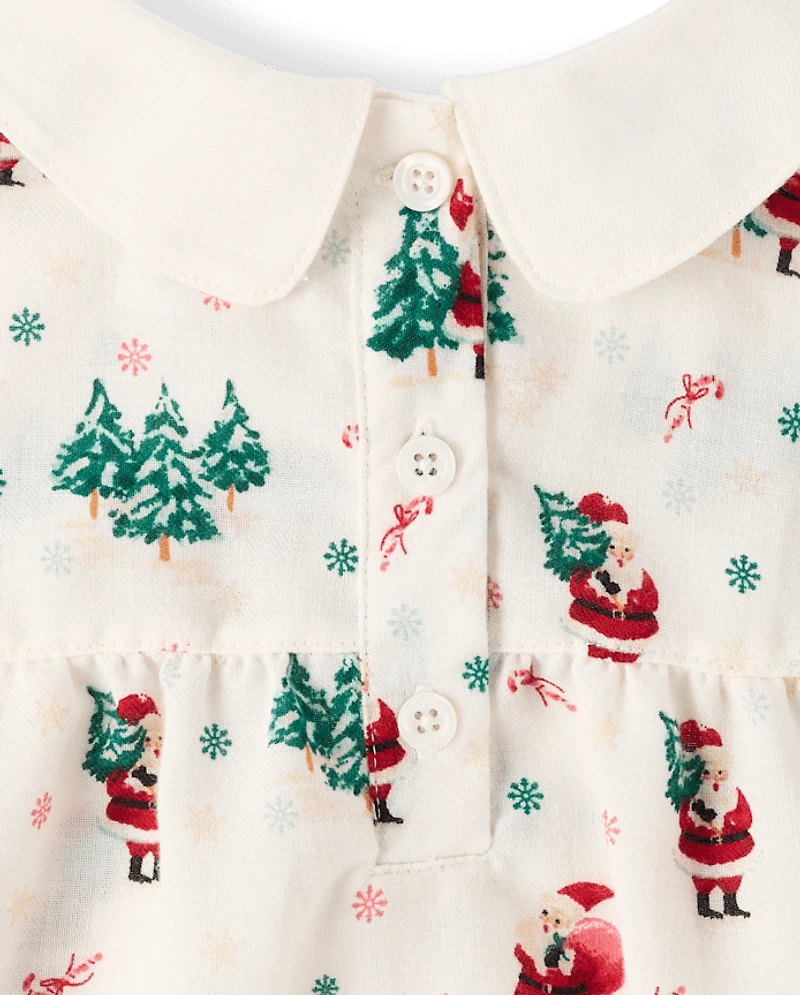 Chemise de nuit en flanelle Père Noël pour filles - Gymmies