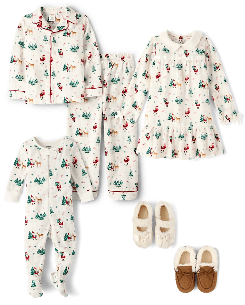 Girls Santa Flannel Nightgown - Gymmies