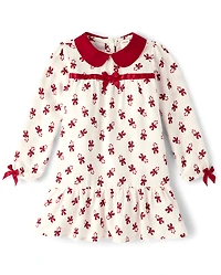 Chemise de nuit à volants en flanelle motif canne sucre pour filles - Gymmies