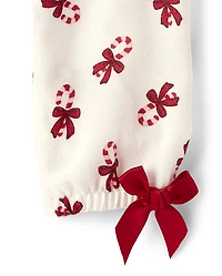 Girls Candy Cane Flannel Ruffle Nightgown - Gymmies