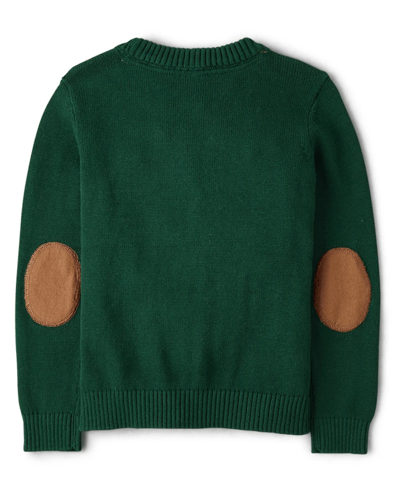 Pull brodé cerf pour garçon - Noël royal