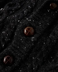 Boys Cable Knit Shawl Cardigan - Royal Christmas