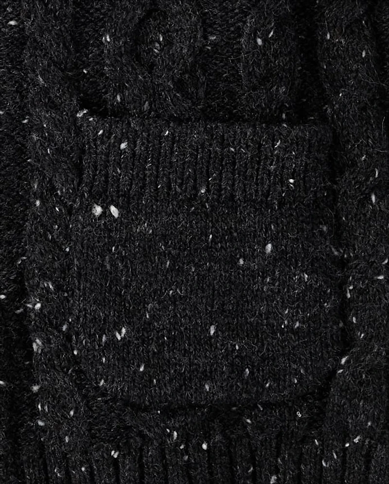 Boys Cable Knit Shawl Cardigan - Royal Christmas