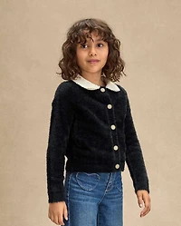 Girls Embellished Eyelash Cardigan - Royal Christmas