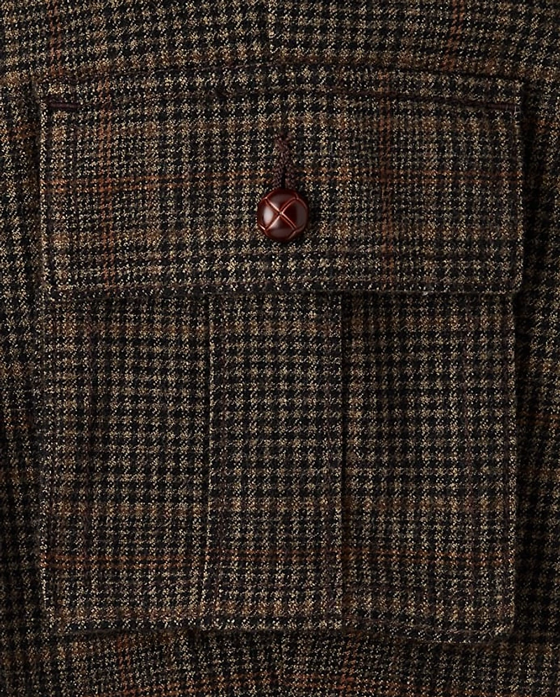 Kids Plaid Tweed Cargo Jogger Pants - Royal Christmas