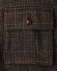 Kids Plaid Tweed Cargo Jogger Pants - Royal Christmas