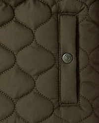 Boys Quilted Sherpa Lined Puffer Jacket - Royal Christmas