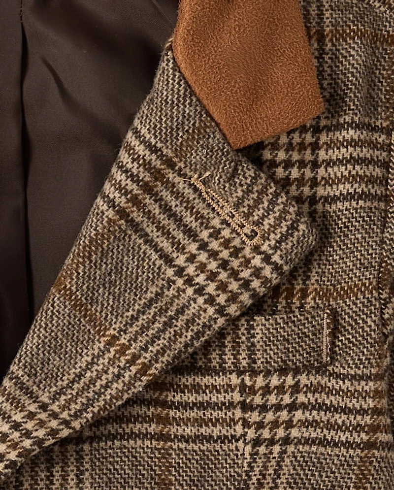 Kids Plaid Tweed Blazer - Royal Christmas