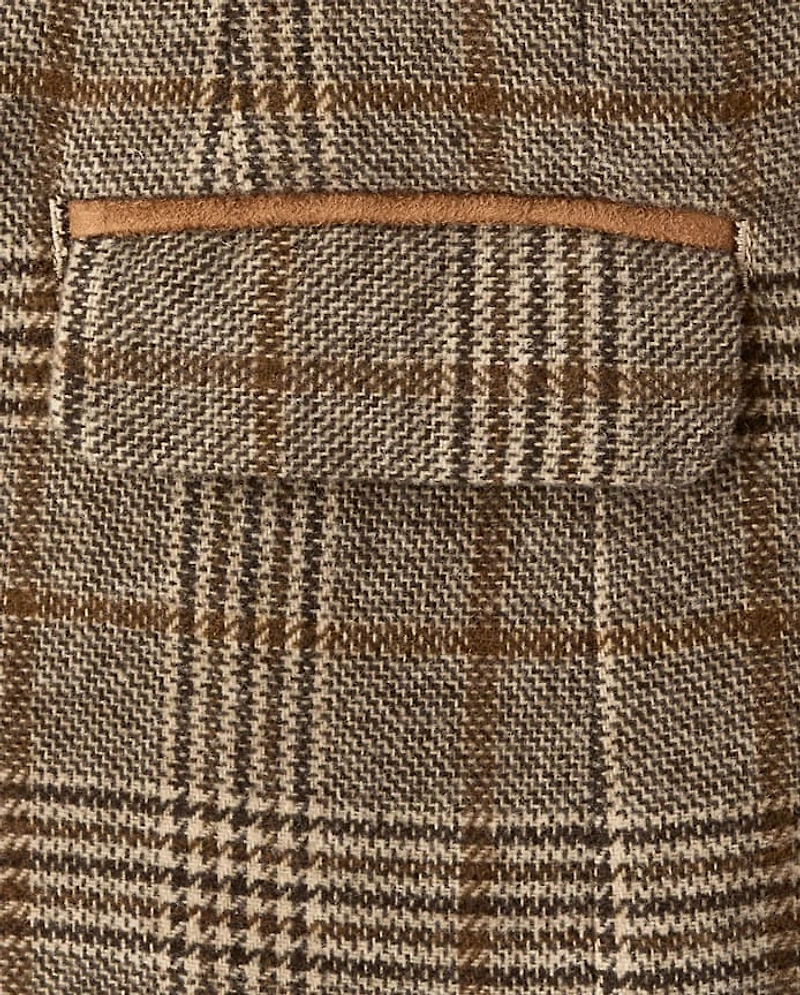 Kids Plaid Tweed Blazer - Royal Christmas