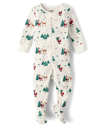 Pyjama une pièce thermique avec pieds pour bébé Père Noël - Gymmies
